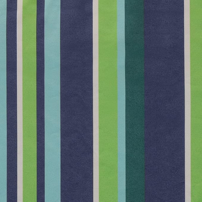 AAAAAcessories Outdoor Seat Cushions for Chairs, Waterproof, Fade-Resistant, 20" x 20" x 3", Patio Furniture Replacement Cushions, Set of 2, Stormy Teal Coastal Stripe