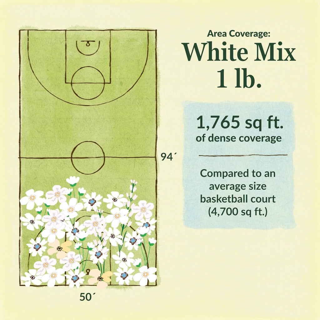 Ferry-Morse White Mix Bulk Flower Seeds, 1lb