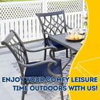 AAAAAcessories Outdoor Seat Cushions for Chairs, Waterproof, Fade-Resistant, 21" x 21" x 3", Patio Furniture Replacement Cushions, Set of 2, Navy Blue