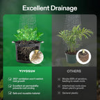VIVOSUN 5-Pack 5 Gallon Grow Bags, 500G Thick Nonwoven Fabric Pots with Strap Handles, Multi-Purpose Rings, for Low Stress Plant Training Fruits, Vegetables, and Flowers