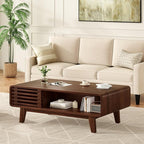 Coffee Table, Living Room Tables, Modern Table with Storage, Mid Century Farmhouse Wood Coffee Table for Living Room
