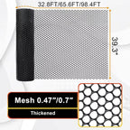 Plastic Wire Mesh Fence, Black Safety Fence Balcony Protection Net 39.3 Inch X 32.8FT Poultry Fence Roll for Garden Chicken Rabbit Construction Barrier(Size:1x30M - Mesh 1.8cm)