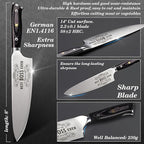 Gifts for Boss Men Christmas, 8" Pro German 1.4116 Stainless Steel Chef Knife, Kitchen Knife Gift for Boss Day Birthday, Boss Gifts for Men Women, Christmas Stocking Stuffers