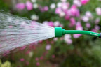 Rain Bird TRNZLWAND16 16" Watering Wand Garden Hose Nozzle, Front Trigger, Carbon Fiber Texture, Shower Spray Pattern