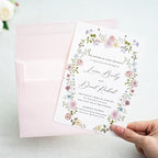 PONATIA 50 PCS 5x7 Envelopes, Blush Pink Self- Adhesive A7 Envelopes for Weddings, Invitation Cards, Photos, Postcards, Greeting Cards Mailing, Baby Shower, Graduation, Christmas Gift Cards