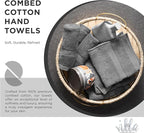 100% Cotton Hand Towel Set of 4, (16 x 28 inches) Sustainable, Soft, Highly Absorbent, Quick Drying, Combed Cotton Hand Towels Pack of 4 Ideal for Hotels, Spa, Bathroom, Dorm, Grey