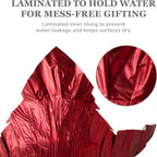 6” AZA Plant Pot Covers, Decorative Plant Sleeve for Indoor & Outdoor House Plants, Reusable and Gift-Ready Foil Wrap for Flower Pots, Red Metallic, Pack of 5