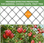 Bird Netting - 3/4" Mesh Net, 50x100ft Heavy Duty Nylon for Garden Protection, Poultry and Chicken Coop, Fruit Trees, Orchards Against Squirrels, Deer, Hawk