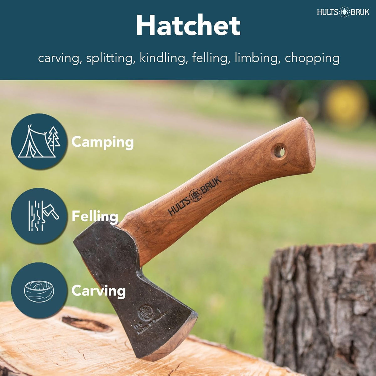 Hults Bruk 840762 Jonaker Hatchet - 1 lb Head, 9.4" Handle