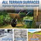 4.00-6 Tire and Wheel, 13" Wheelbarrow Pneumatic Tire, 5/8" & 3/4" Bearings, 1.75-6" Centered Hub,Sealed Bearings for Wheelbarrows Trolley Dolly Garden Wagon Cart Wheel Replacement