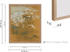 Poster Master Vintage Wild Flowers Poster - Retro Tonal Botanical Painting Print - Abstract Art - Floral Art - Farmhouse Art - Aesthetic Flower Shop or Living Room Wall Decor, 8x10 Beige Framed