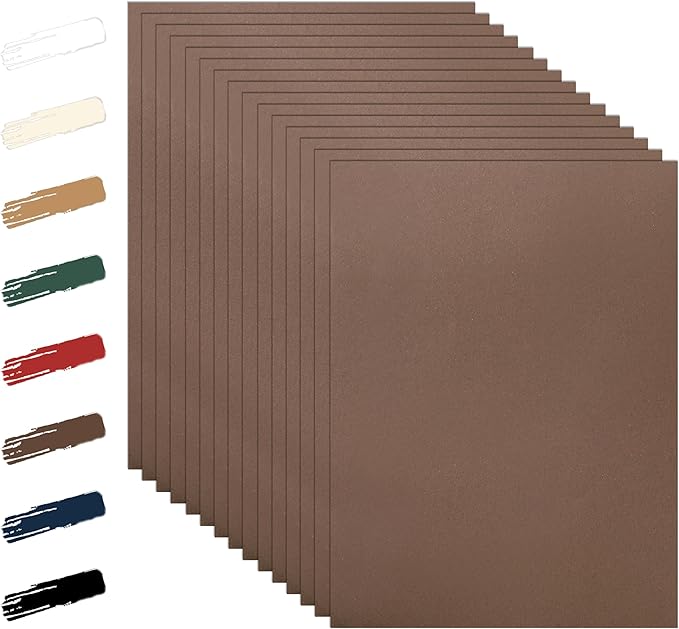 100 Sheets Coffee Color Cardstock 8.5 x 11 Craft Paper, 92lb Premium Dark Brown Paper Card Stock for DIY Cards Making, Wedding Invitations, School, Memus, Greeting Cards, Office Printing
