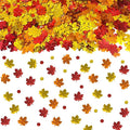 1500 Pcs Autumn Fall Table Confetti, Maple Leaf Decor Harvest Thanksgiving Table Scatters Glitter Party Decorations