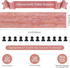 Cheesecloth Table Runner 10FT Long Boho Gauze Table Runner Rustic Sheer Runner for Wedding Bridal Baby Shower Birthday Party Table Decor Thanksgiving Christmas Decorations (12pcs, Rose)
