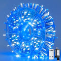 JMEXSUSS 132FT 400 LED Christmas Lights Outdoor Waterproof 8 Modes Indoor String Lights for Outside Blue and White Christmas Tree Lights Plug in for Bedroom Patio Tree Christmas Decorations