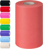 Watermelon red Tulle Fabric Rolls 6 Inch by 100 Yards (300 feet) Tulle Roll Spool Fabric for DIY Tutu Skirt Baby Shower Birthday Party Wedding Decorations Christmas Craft Supplies (Watermelon red)