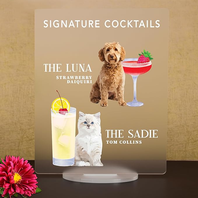 Pet Signature Drink Wedding Signs