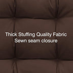 QILLOWAY Outdoor Chair Cushion for Patio Furniture, Waterproof Patio Cushions Set of 2 with Ties, Fade Resistant Replacement Pads for Outdoor Rocking Chairs,Coffee