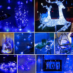 pozzolanas 24 Pack Blue Battery Operated String Lights - 7ft Waterproof Fairy Lights with 20 LEDs for Home, Mason Jar, Party, Wedding, Halloween, Christmas Decorations