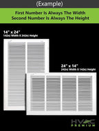 HVAC Premium 8 x 22 Duct Opening Steel Return Air Filter Grille, for 1-inch Filter, Removable Door, Flat Stamped HVAC Vent Cover Grille, Outer Dimensions 10.5 x 24.5