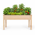 Backyard Expressions Wooden Raised Garden Bed|Elevated Planter Box with Included Bed Liner|Outdoor Vegetable, Flower, and Herb Gardening (4' x 2')