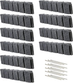 Beuta Landscape Edging | Garden Edging Border | Faux Stone Block XL for Lawn Edging, Flower Beds & Yard Edging – 10 Pack | Each Section Has 6 Blocks 48" L x 4" W x 9.5" H | 30 Spikes | Charcoal