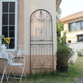 SCENDOR Trellis for Climbing Plants 82.7" H x 26.7" W Tall Garden Trellis Wrought Iron Heavy Scroll Metal Decoration Lawn Patio for Rose Clematis Ivy Weather Resistant 1 Pack