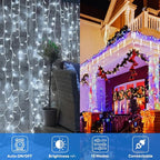 88FT 240LED Connectable String Lights Indoor Outdoor Clear Wire, Cold White⇋Multicolor Christmas String Lights, Plug in Twinkle Fairy Light With Timer For Wedding Patio Tree Yard Christmas Decorations