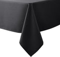 Biscaynebay Textured Fabric Tablecloths 70x120 Inches Rectangular, Black Water Resistant Spill Proof Tablecloths for Dining, Kitchen, Wedding and Parties, Machine Washable