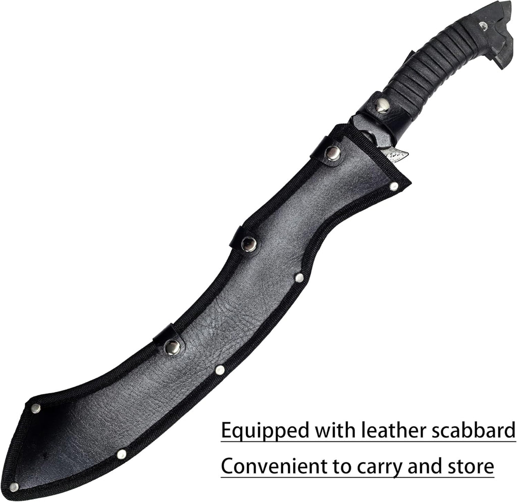 SV Handmade cast Manganese Steel Chopping Blade Sword, Full Tang, Outdoor, Hunting, Camping, Hiking, Survival, with Protective Cover, Multiple Styles to Choose from