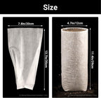 Nursing Growing Pouch, 200 PCS 7.8 x 13.7 Inches Breathable Non-Woven Plants Nursery Grow Bags, Aeration Fabric Seedling Pots Container for Vegetable, Flower, Plant Grow, White