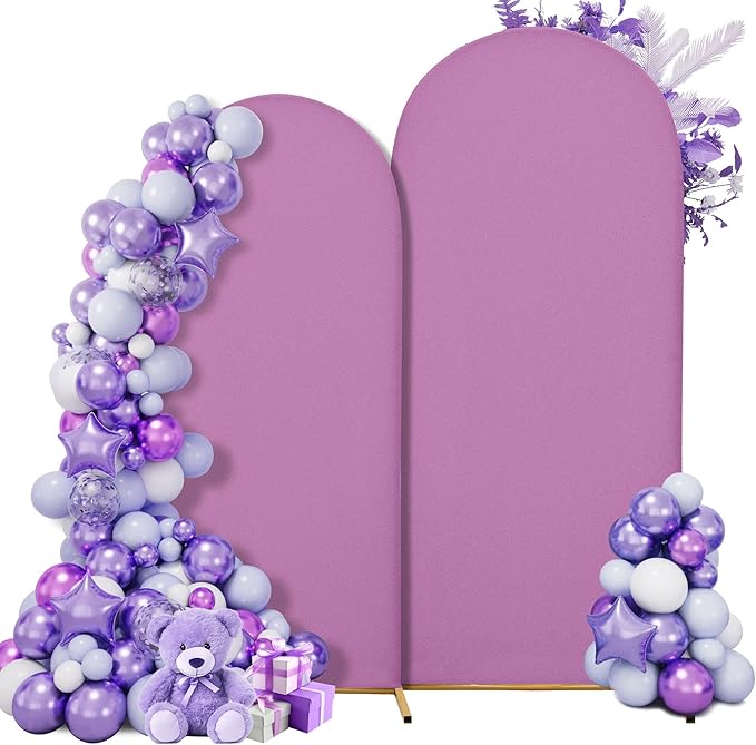 Wedding Arch Cover 7.2FT 6FT Arch Backdrop Cover Spandex Fitted Arch Cover for Round Top Chiara Backdrop Stand Covers for Wedding Birthday Party Baby Shower Banquet Ceremony Decoration