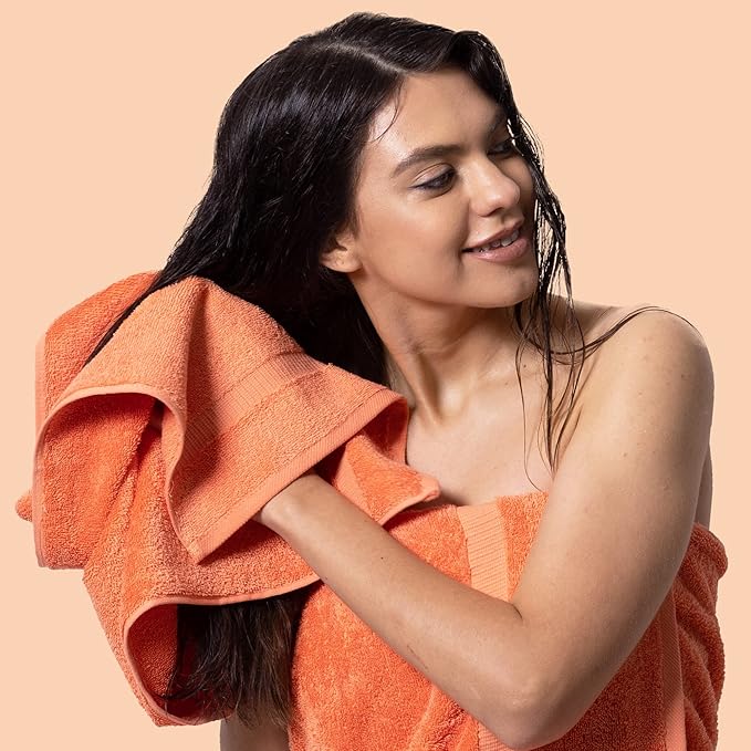 Chakir Turkish Linens | Hotel & Spa Quality 100% Cotton Premium Turkish Towels | Soft & Absorbent (6-Piece Hand Towels, Coral)