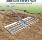 Lawn Leveling Rake 30x10 inch, (Professional-Grade) Lawn Leveler Tool, Handle Rakes for Lawns Heavy Duty Landscape Rake for Backyard, Garden, Golf Course, Farm, Pasture