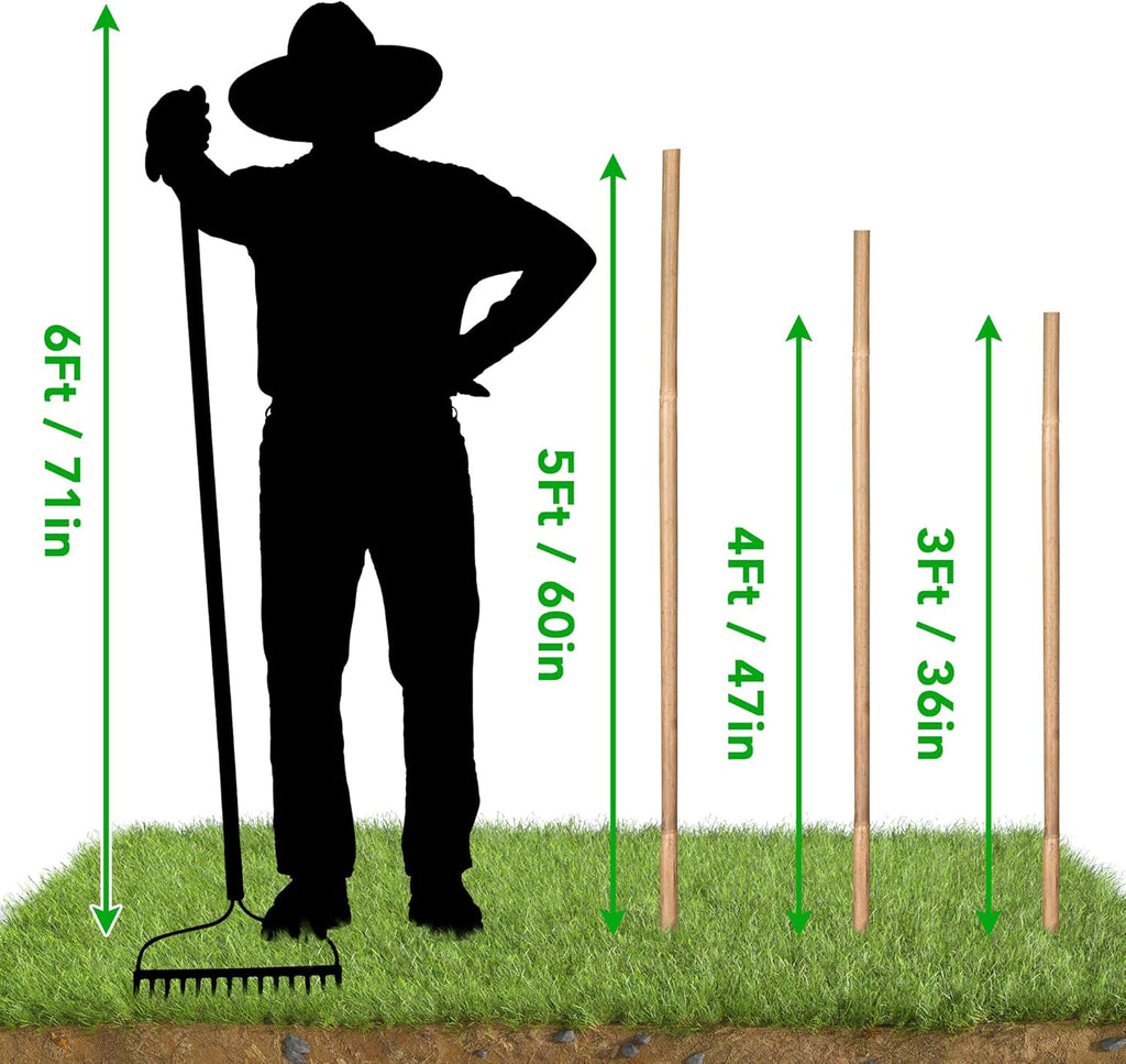 SWANGSA 40 Pack Bamboo Stakes for Plant 3 Feet,Bamboo Sticks Plant Support Garden Stakes Poles with 200pcs Twist Ties for Tomatoes, Beans, Flowers, Potted Plants, Indoor and Outdoor Climbing Plants
