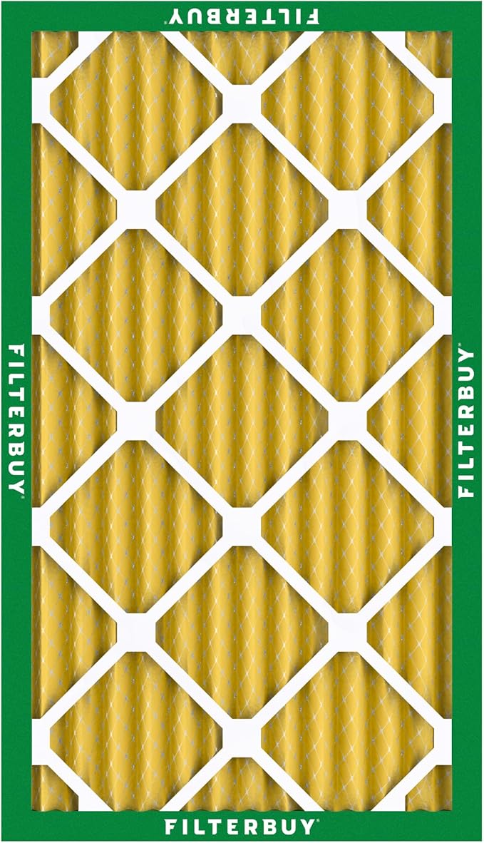 Filterbuy 16x24x2 Air Filter MERV 11 Superior Pet & Allergy Defense (12-Pack), Electrostatic Pleated HVAC AC Furnace Filters Replacement, Made in USA (Actual Size: 15.38 x 23.38 x 1.75)