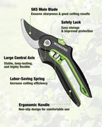 WORKPRO 3-Piece Garden Shears Set, Heavy-Duty Gardening Clippers