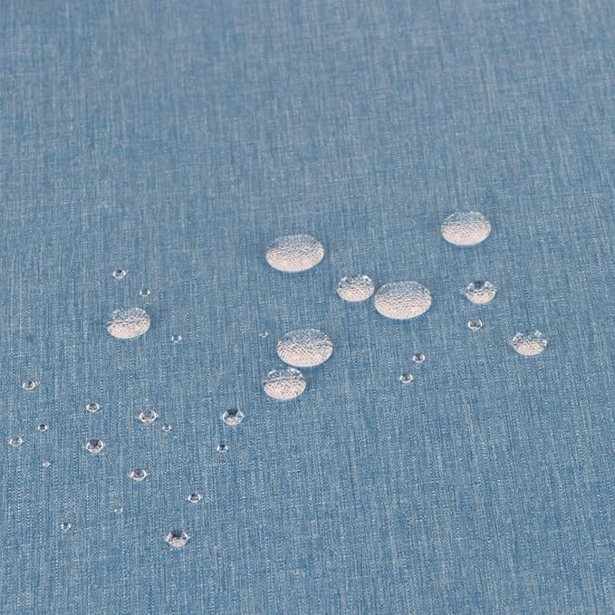 Outdoor Tablecloth Wrinkle-Free Stain Resistant Waterproof Polyester Fabric Table Cover with Zipper Umbrella Hole for Picnic/Party/Dinner/Patio Garden(60inch Round,Zippered,Water Blue)