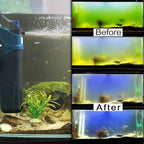 COOSPIDER Fish Tank Filter Sun JUP-02 Aquarium Green Clean Submersible Machine 132gph for 10-40 Gallon Small Fish Tank Internal Submersible Pump for Turtle Tank, Air Supply & Oxygen Enhancement