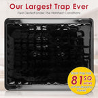 Qualirey 16 Pack Jumbo Rat & Mouse Glue Traps, 11.8 X 9.84 in Large Heavy Duty Mouse Traps Indoor for Home, Pre Scented Adhesive Plastic Tray with for Spider, Snake, Mice, Kids and Pet Safe (Black)