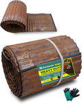 Corrugated Metal Garden Edging, Sturdy Rusty Garden Edging Border for DIY Flower Bed, Lawn and Landscape Edgings, Hemmed Edges Design, Easy Installation with Garden Gloves (12in*40FT)