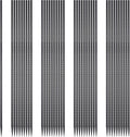Rebar Stakes 24 Inch 40 Pack Straight Ground Stakes 1/4 Inch Diameter Heavy Duty Metal Spikes with Chisel Point End for Landscape Timber, Cement and Concrete Form, Black
