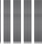 Rebar Stakes 24 Inch 40 Pack Straight Ground Stakes 1/4 Inch Diameter Heavy Duty Metal Spikes with Chisel Point End for Landscape Timber, Cement and Concrete Form, Black