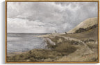 InSimSea Framed Canvas Wall Art, Vintage Decor - Coastal Landscape, Seaside Painting - Rustic Decorations for Living Room & Bedroom, 24"x36"