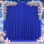 Royal Blue Tulle Backdrop Curtain for Parties Wedding,10ft x 10ft Wrinkle Free Curtain Backdrop,2 Layer Drapes for Backdrop,Polyester Wedding Back Drop for Bridal Shower Birthday Baby Shower