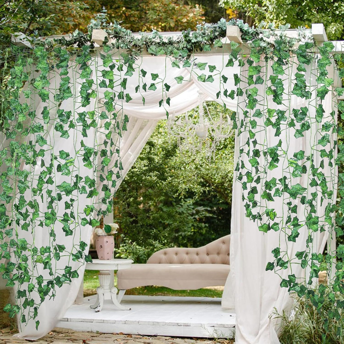 18 Pack 126 Feet Vines,Ivy,Ivy Garland,Fake Ivy,Fake Leaves,Ivy Vines,Artificial Vines,Green Vines,Leaves Room Decor,Vines for Bedroom,Wall Decor,Wedding Party