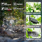 Anordsem Solar Garden Lights Outdoor: Fireworks Light Waterproof for Yard Outside - LED Starburst White Lighting Patio Path Decor 6 Pack - Gardening Gifts for Women Mom Homeowner