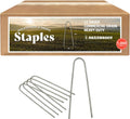 Sandbaggy Galvanized 6 Inch Round Top Landscape Staples ~ SOD Garden Stakes for Drip Irrigation Tubing & PVC Piping - Trusted by Farmers & Contractors Across USA (1,000 Staples)