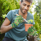 HLDD HANDLANDY Work Gloves for Women and Ladies, Leather Gardening Gloves Flexible Mechanic Working Gloves