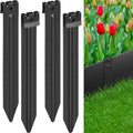 Landscape Edging Metal Stakes, 10 Inch Heavy Duty Garden Stakes, 2mm Thickened High Carbon Steel Landscaping Anchoring Spikes for Edging Coil, Outdoor Tent and Terrace Board (20 Pcs)